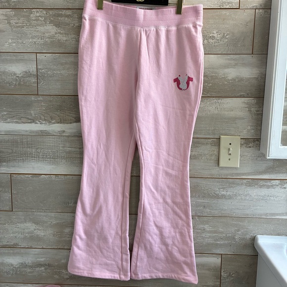 NWT True Religion x Playboy Crystal Pink Bootcut Sweatpants - Picture 8 of 17